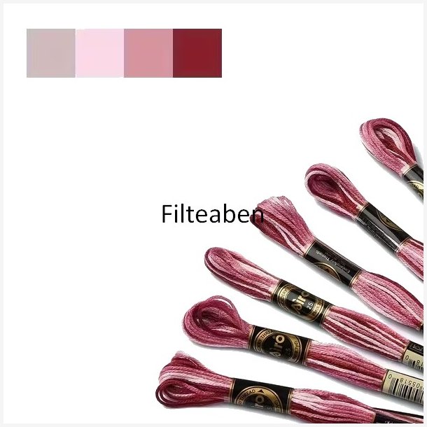 Bordeaux meleret broderigarn 8 mtr