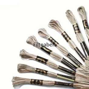 Brun meleret broderigarn 8 mtr