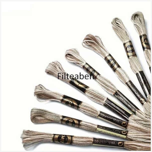 Brun meleret broderigarn 8 mtr