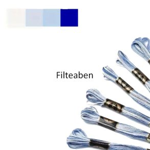 Lys bl� meleret broderigarn 8 mtr