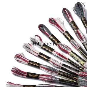 Lys bordeaux meleret broderigarn 8 mtr