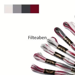 Lys bordeaux meleret broderigarn 8 mtr