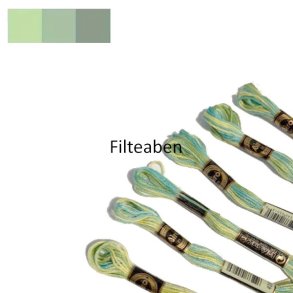 Lys gr�n meleret broderigarn 8 mtr