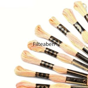 Lys gul meleret broderigarn 8 mtr