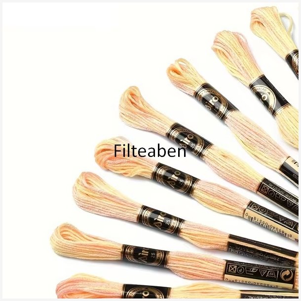 Lys gul meleret broderigarn 8 mtr