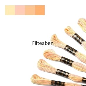 Lys gul meleret broderigarn 8 mtr