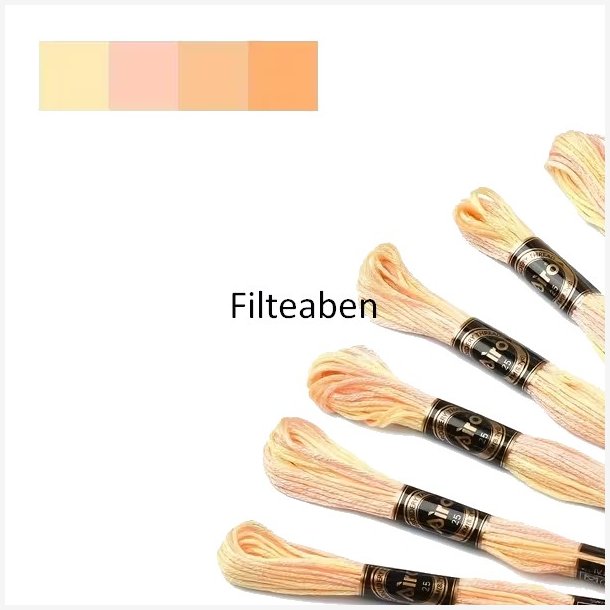 Lys gul meleret broderigarn 8 mtr