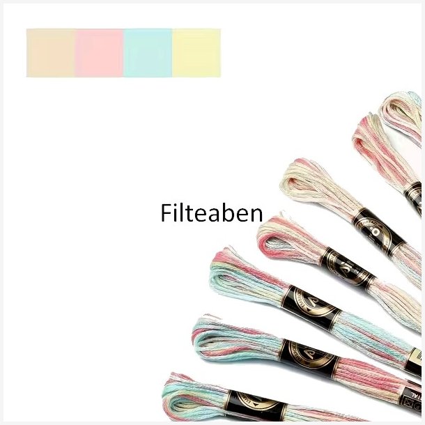 Lys tivoli meleret broderigarn 8 mtr