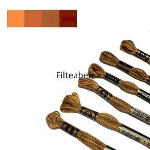 M�rk brun meleret broderigarn 8 mtr