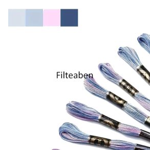 Pastel bl� meleret broderigarn 8 mtr