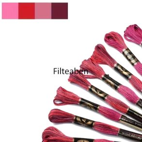  R�d meleret broderigarn 8 mtr