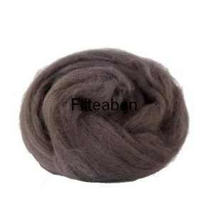 Brun Ensfarvet 70 % Uld / 30 % Silke 25 gr. 