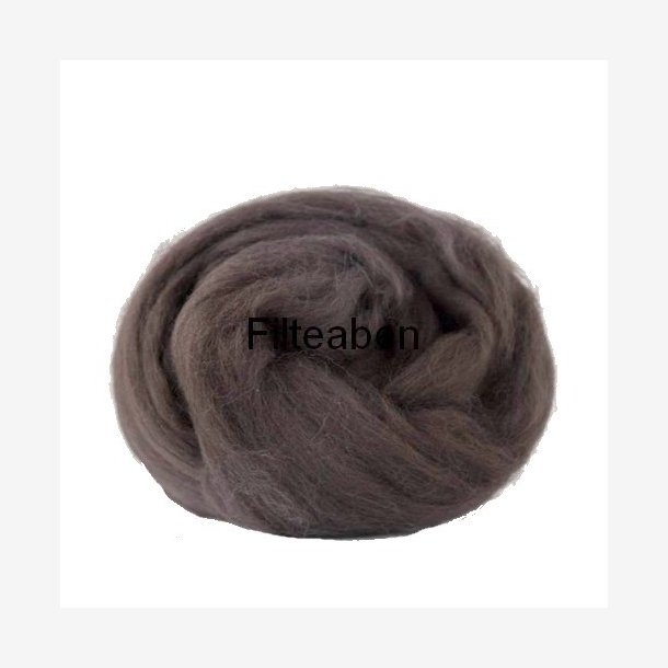 Brun Ensfarvet 70 % Uld / 30 % Silke 25 gr. 