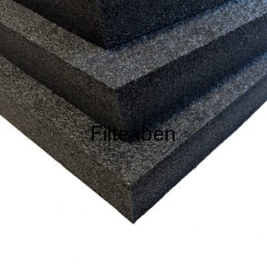 Filteplade 10 * 10 * 3 cm Sort