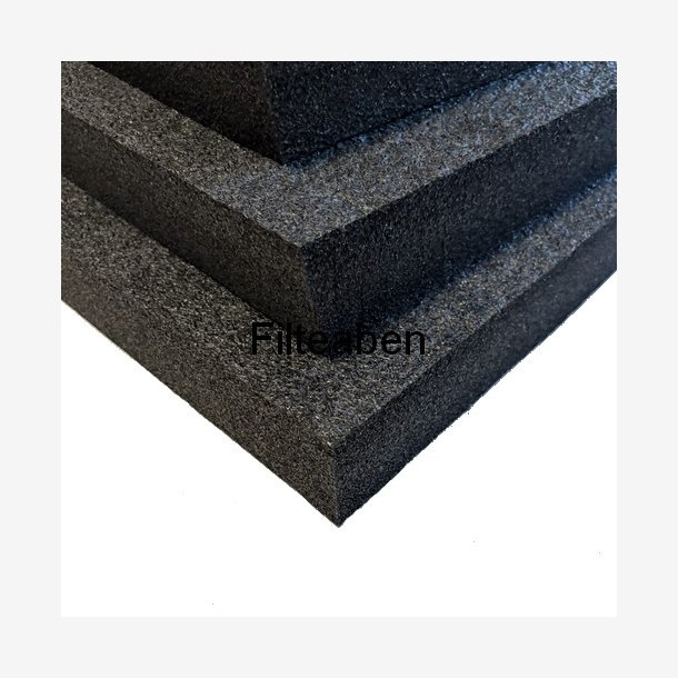 Filteplade 40 * 40 * 3 cm Sort
