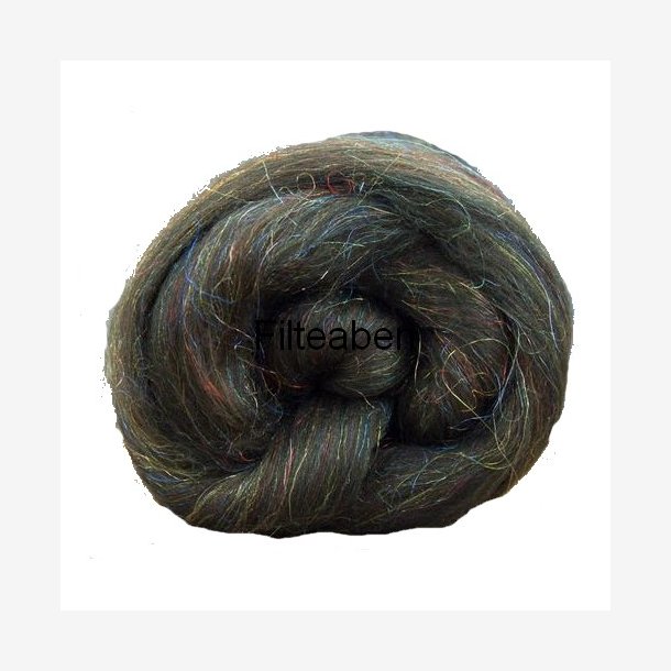 Glitter merinould mrk oliven 50 gr.
