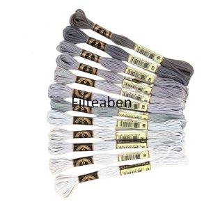 Gr� broderi 12 stk