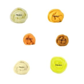 6 * 12,5 gr. Gule Nuancer Merinould