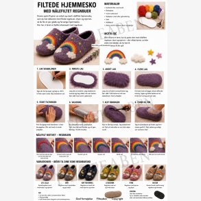 Regnbue n�lefiltet hjemmesko