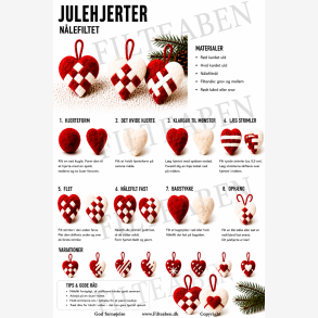 Jule hjerter n�lefiltet opskrift