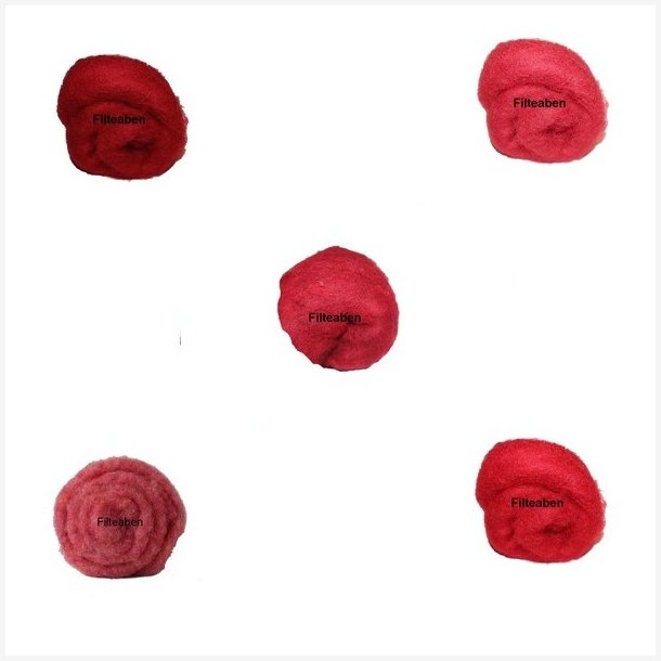 5 * 10 gr. R�de nuancer Karteflor