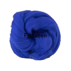 Kobolt Ensfarvet 70 % Uld / 30 % Silke 25 gr. 