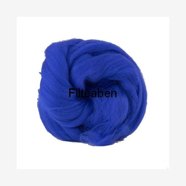 Kobolt Ensfarvet 70 % Uld / 30 % Silke 25 gr. 