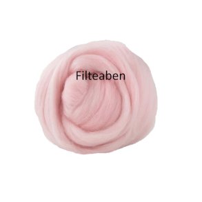 Lys Rd Ensfarvet 70 % Uld / 30 % Silke 25 gr. 