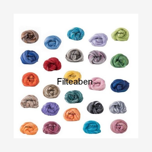 Farvepr�ver 30 % Silke / 70 % Uld