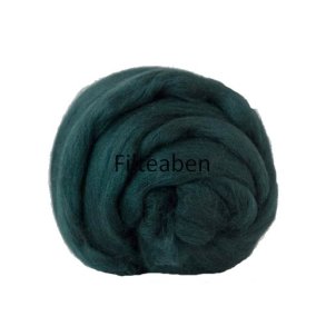 Mrk Flaskegrn Ensfarvet 70 % Uld / 30 % Silke 25 gr. 