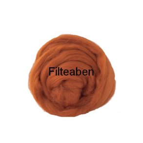 Rust Ensfarvet 70 % Uld / 30 % Silke 25 gr. 