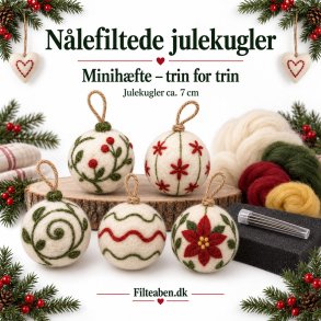 Materialepakke til n�lefiltede julekugler