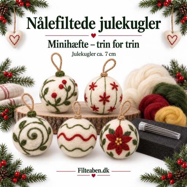 Materialepakke til n�lefiltede julekugler