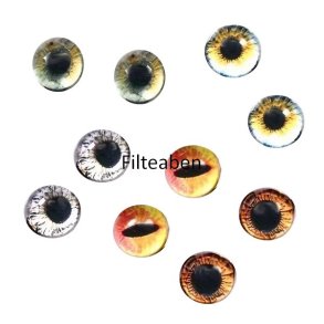 8 mm Dyrejne i plast 5 par ass.