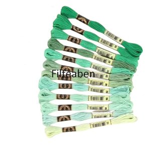 Oliven - Gr�n broderi 12 stk