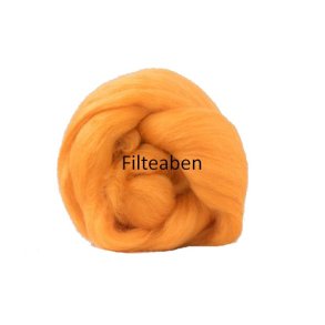 Orange Ensfarvet 70 % Uld / 30 % Silke 25 gr. 