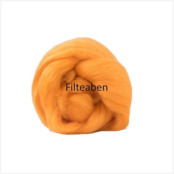 Orange Ensfarvet 70 % Uld / 30 % Silke 25 gr. 