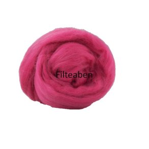 Pink Ensfarvet 70 % Uld / 30 % Silke 25 gr. 