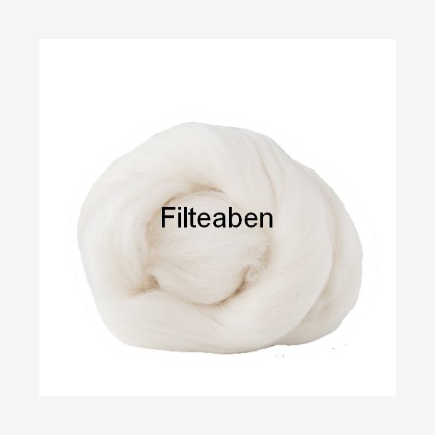 R Hvid Ensfarvet 70 % Uld / 30 % Silke 25 gr. 