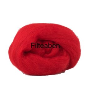 Rd Ensfarvet 70 % Uld / 30 % Silke 25 gr. 