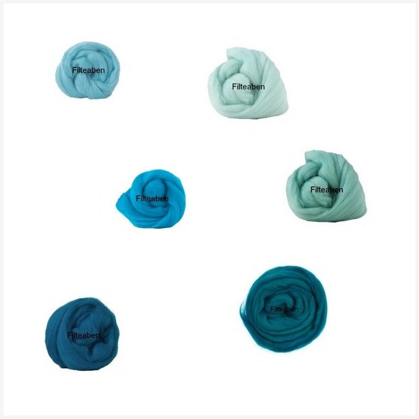 6 * 12,5 gr. Turkis Nuancer Merinould