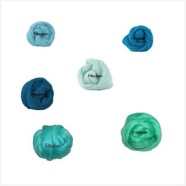 Turkis ca. 150 gr. Merinould