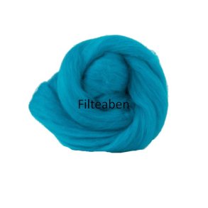 Turkis Ensfarvet 70 % Uld / 30 % Silke 25 gr. 